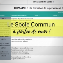 Le Socle Commun à portée de main - Cycles 1 à 4 – paiement en 2 fois